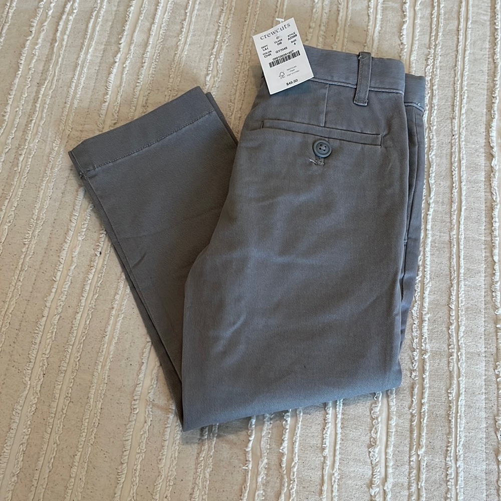 J crew crew cuts grey chinos size 4